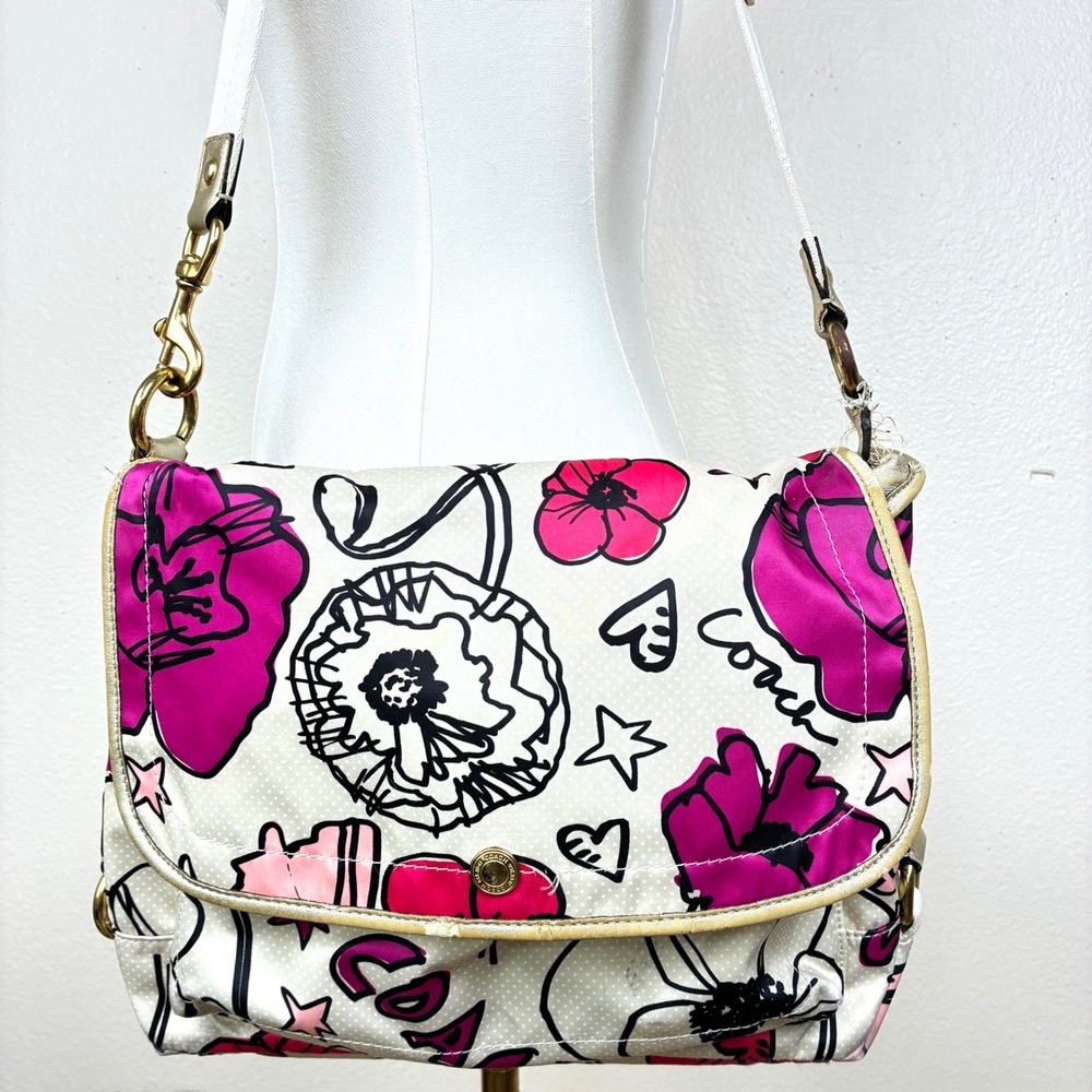 Coach Poppy Kyra Bag Crossbody Messenger Adjustable Maximalist Colorful Floral
